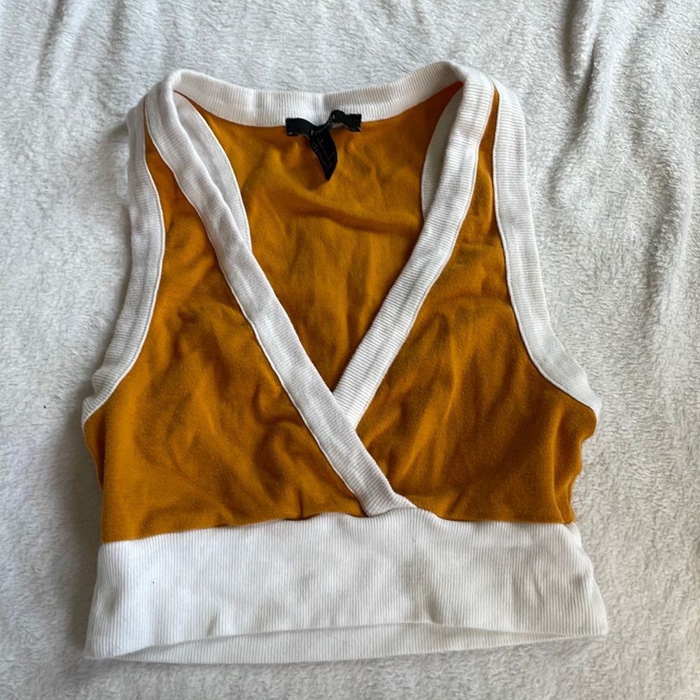 Yellow crop top